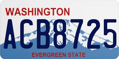 WA license plate ACB8725