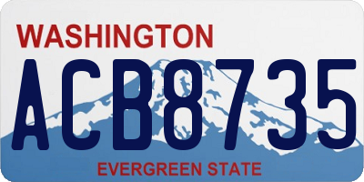 WA license plate ACB8735