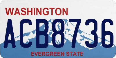 WA license plate ACB8736