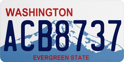 WA license plate ACB8737