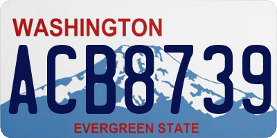 WA license plate ACB8739