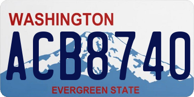 WA license plate ACB8740