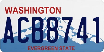 WA license plate ACB8741