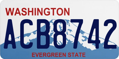 WA license plate ACB8742
