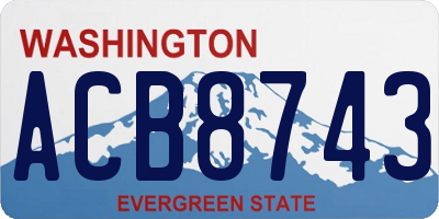 WA license plate ACB8743