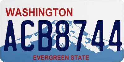 WA license plate ACB8744