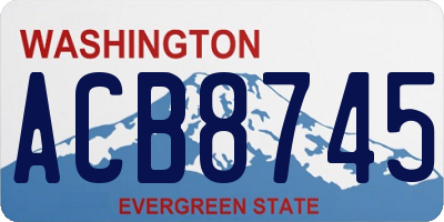 WA license plate ACB8745
