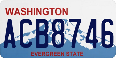 WA license plate ACB8746