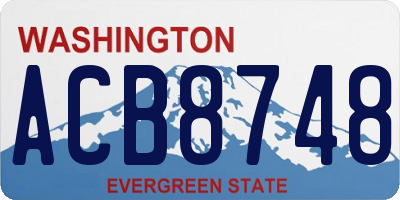 WA license plate ACB8748