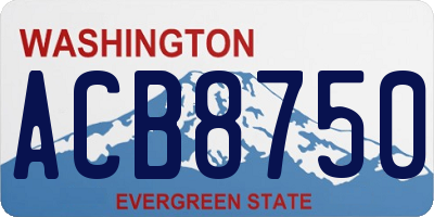 WA license plate ACB8750