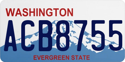 WA license plate ACB8755