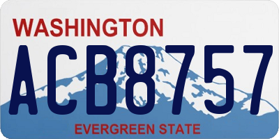 WA license plate ACB8757