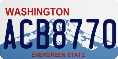 WA license plate ACB8770