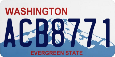WA license plate ACB8771