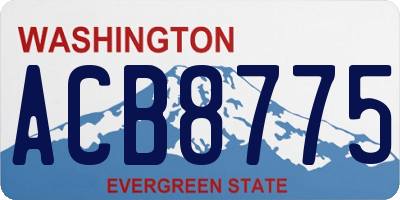 WA license plate ACB8775