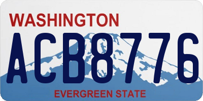 WA license plate ACB8776
