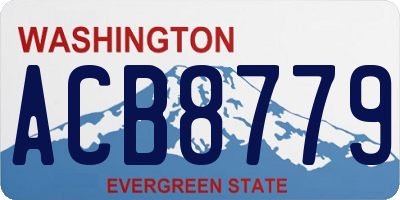 WA license plate ACB8779
