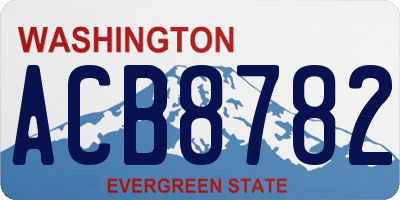 WA license plate ACB8782