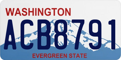 WA license plate ACB8791