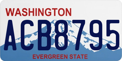WA license plate ACB8795