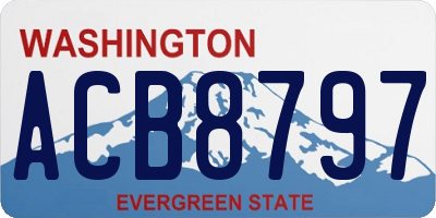 WA license plate ACB8797