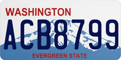 WA license plate ACB8799