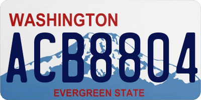 WA license plate ACB8804