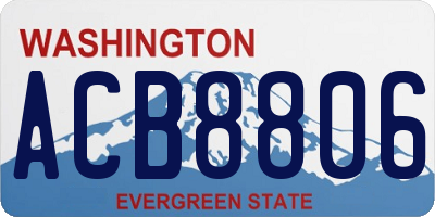 WA license plate ACB8806