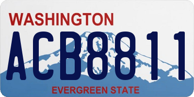 WA license plate ACB8811