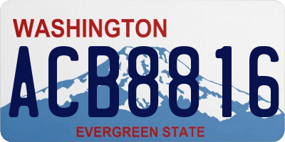 WA license plate ACB8816