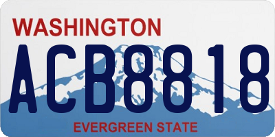 WA license plate ACB8818
