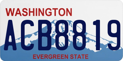 WA license plate ACB8819