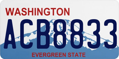 WA license plate ACB8833