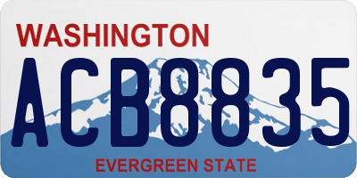 WA license plate ACB8835