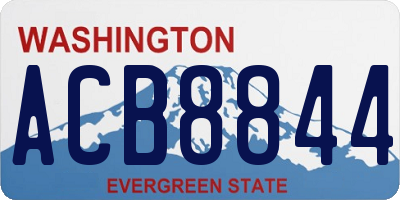 WA license plate ACB8844