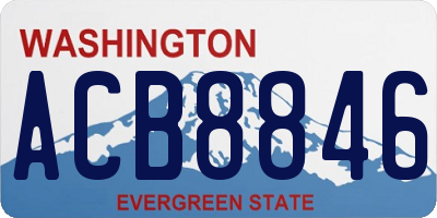 WA license plate ACB8846