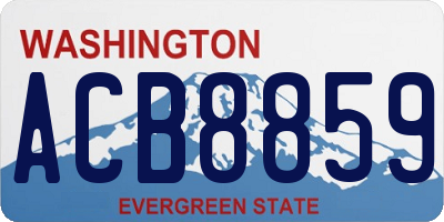 WA license plate ACB8859