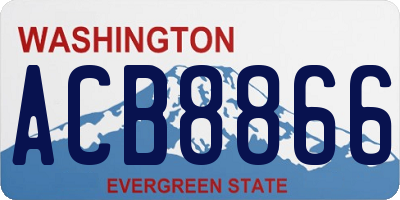 WA license plate ACB8866