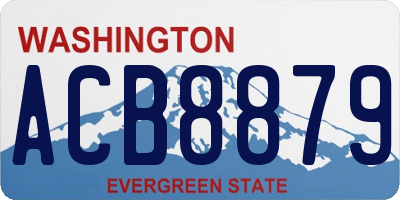 WA license plate ACB8879