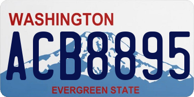 WA license plate ACB8895