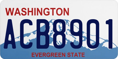 WA license plate ACB8901