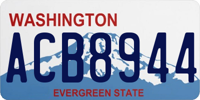 WA license plate ACB8944