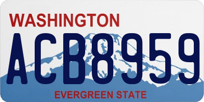 WA license plate ACB8959