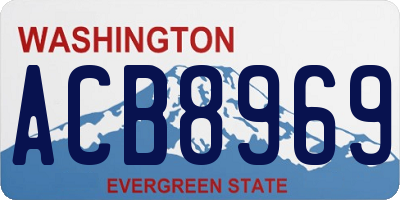 WA license plate ACB8969