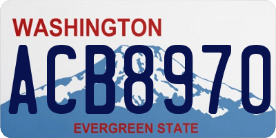 WA license plate ACB8970