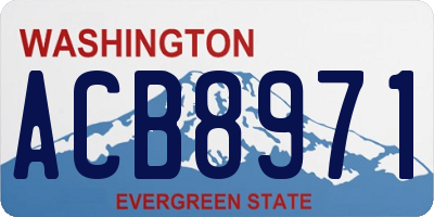 WA license plate ACB8971