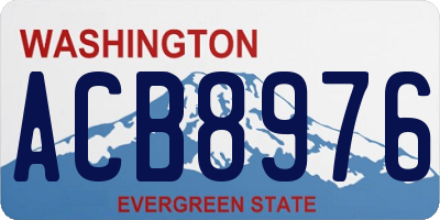 WA license plate ACB8976
