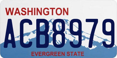 WA license plate ACB8979
