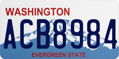 WA license plate ACB8984