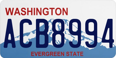 WA license plate ACB8994